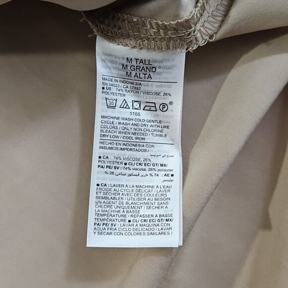 Old Navy Tan Women's Size M Tall Utility Midi Waist Defined Shirt Dress  NWT NEW - Picture 11 of 14